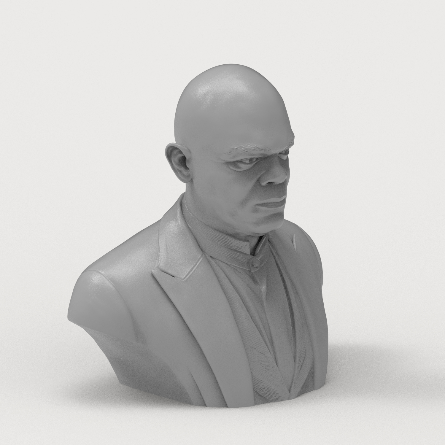 Samuel L. Jackson 3D Printable Bust 3D Model