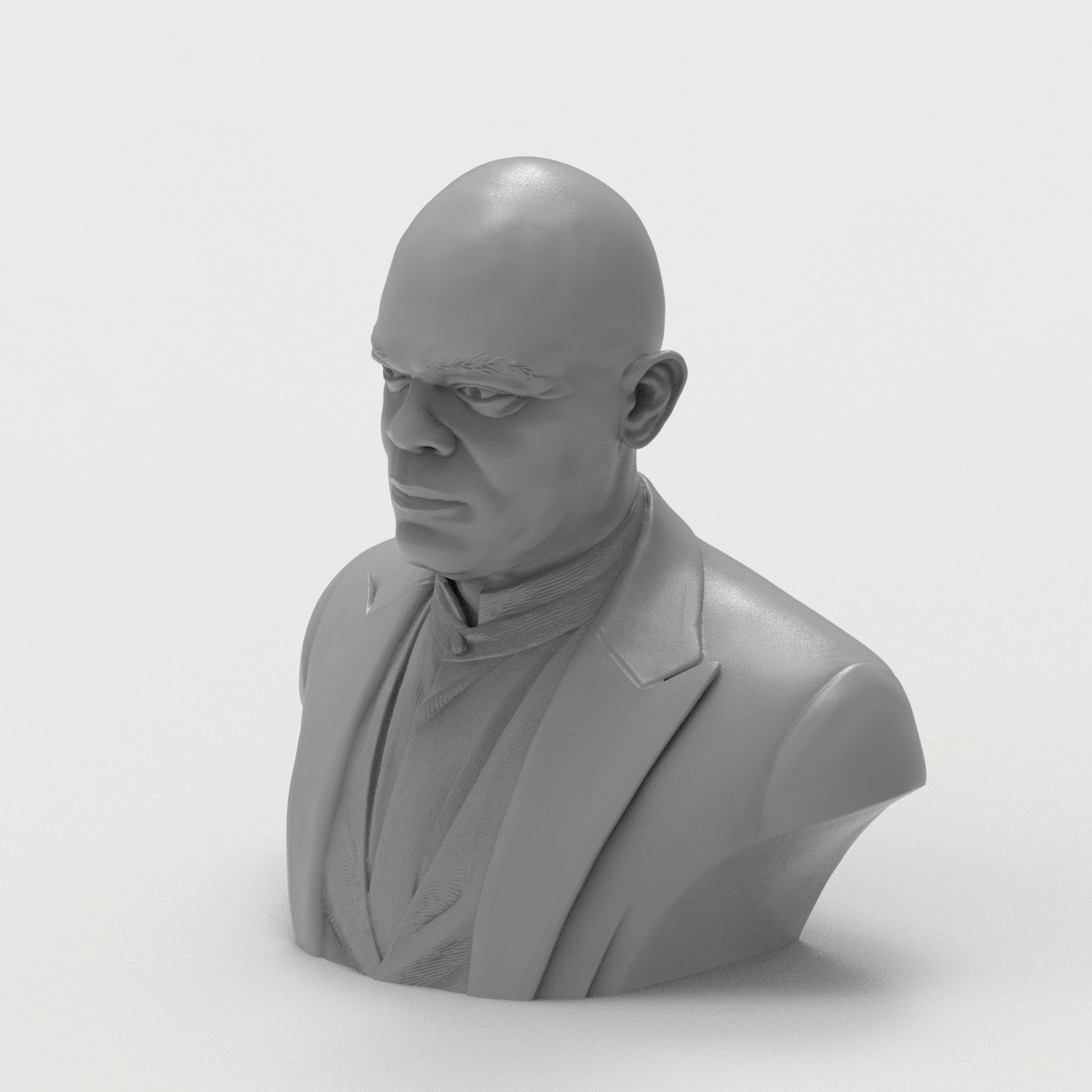 Samuel L. Jackson 3D Printable Bust 3D Model
