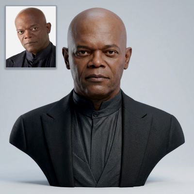 Samuel L. Jackson 3D Printable Bust