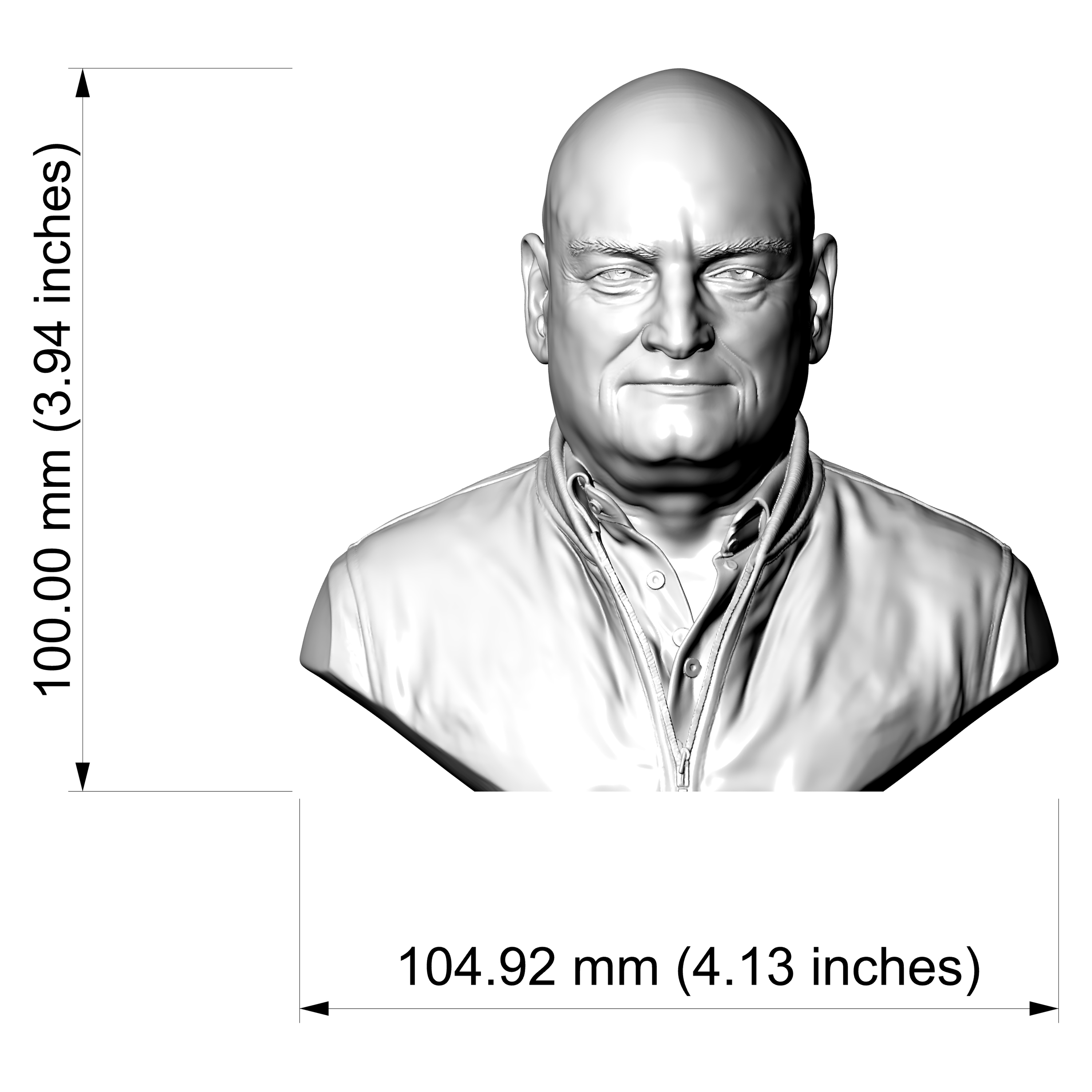 Scott Kelly US Astronaut Bust 3D Model
