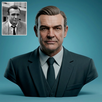 Sean Connery Bust 3D Printable