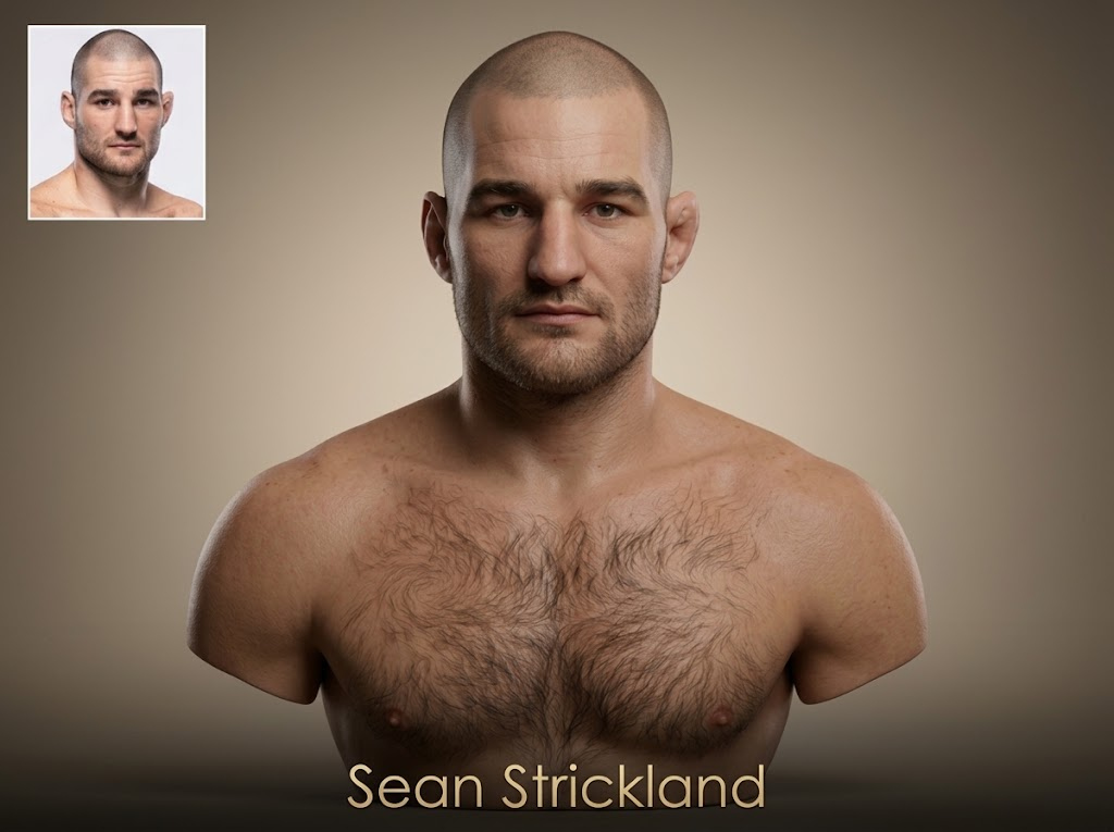 Sean Strickland 3D Printable Bust 3D Model