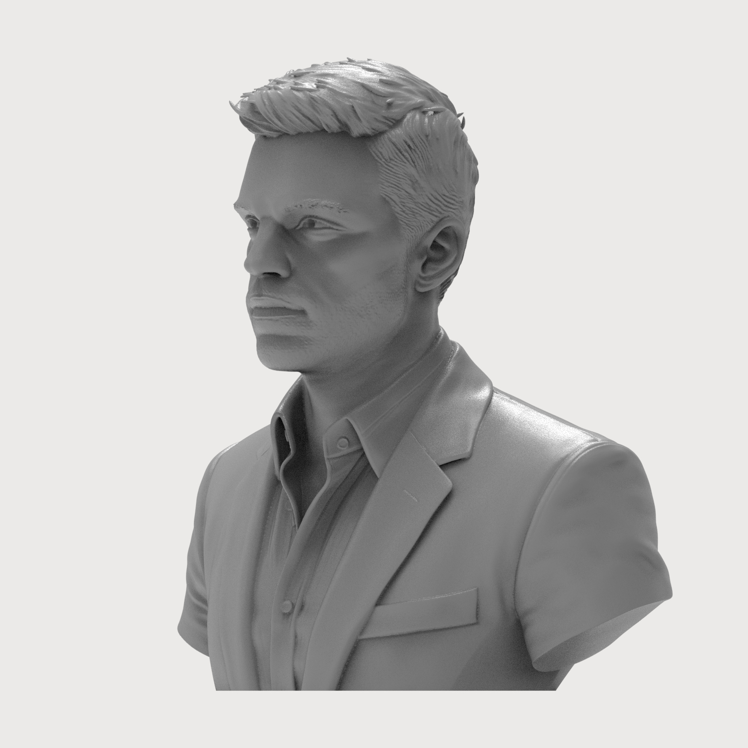 Sebastian Stan Bucky Barnes Suit 3D Printable Bust 3D Model
