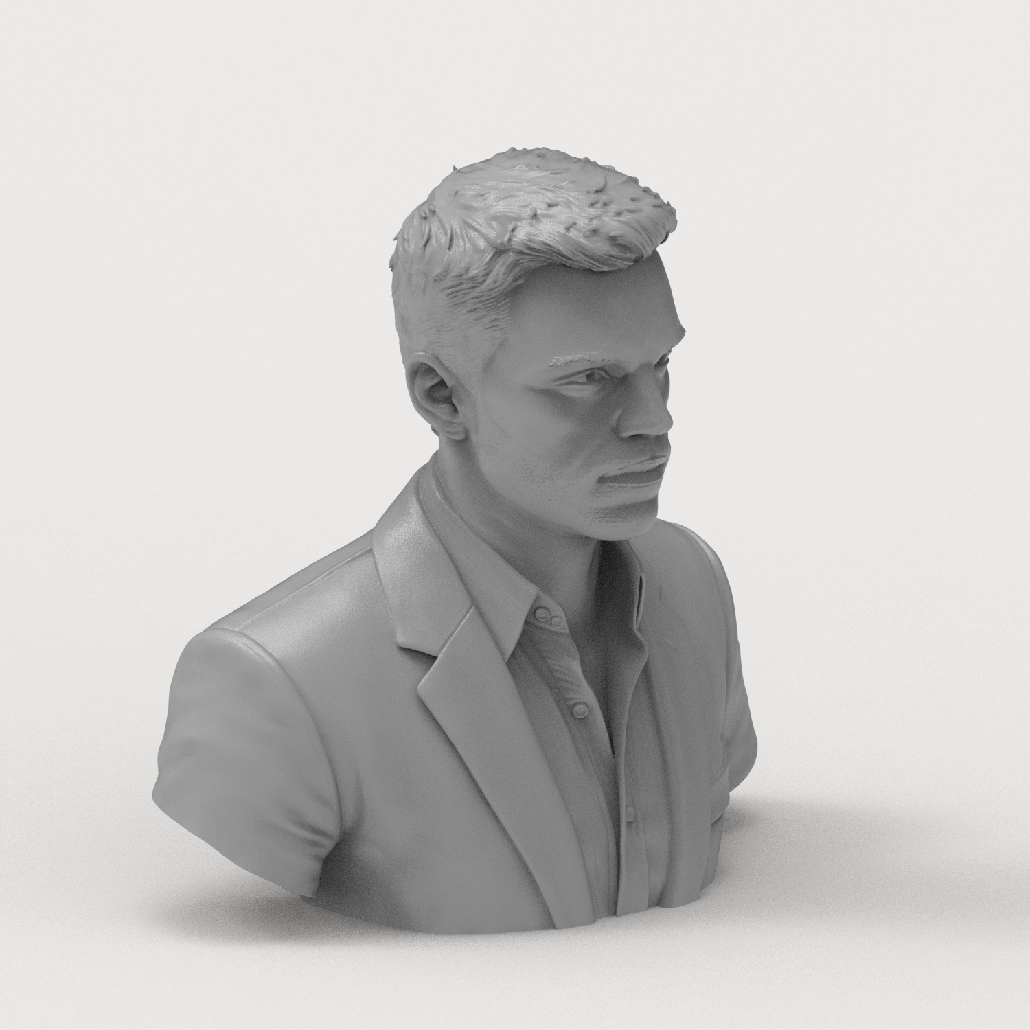 Sebastian Stan Bucky Barnes Suit 3D Printable Bust 3D Model
