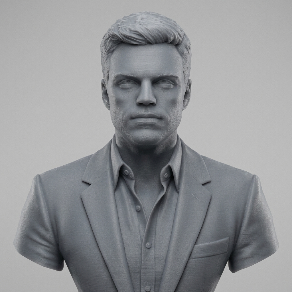 Sebastian Stan Bucky Barnes Suit 3D Printable Bust 3D Model