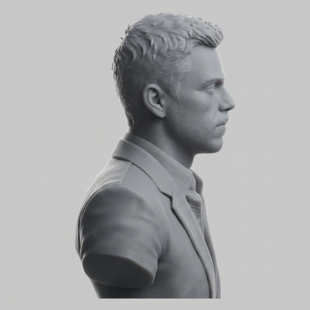 Sebastian Stan Bucky Barnes Suit 3D Printable Bust 3D Model