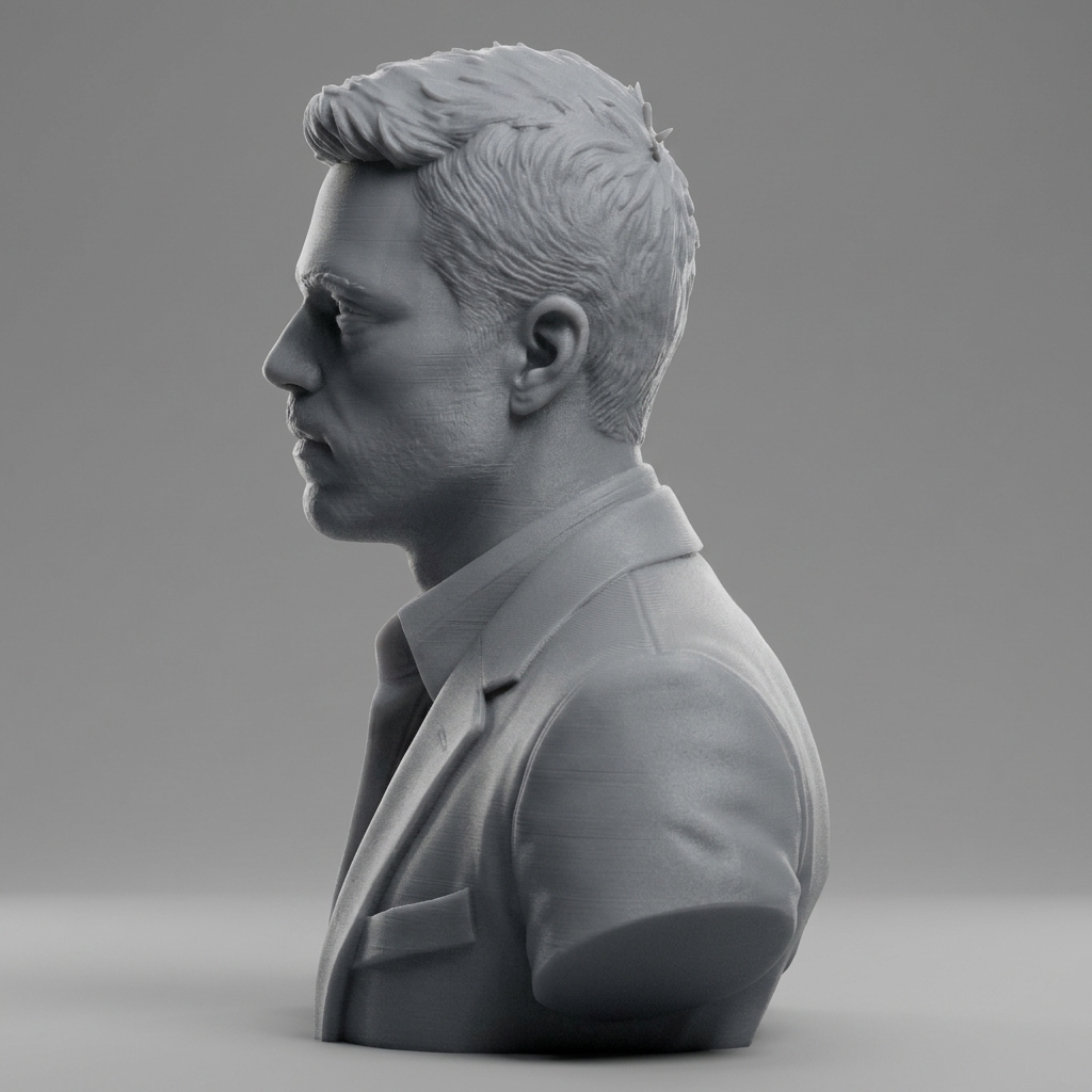 Sebastian Stan Bucky Barnes Suit 3D Printable Bust 3D Model