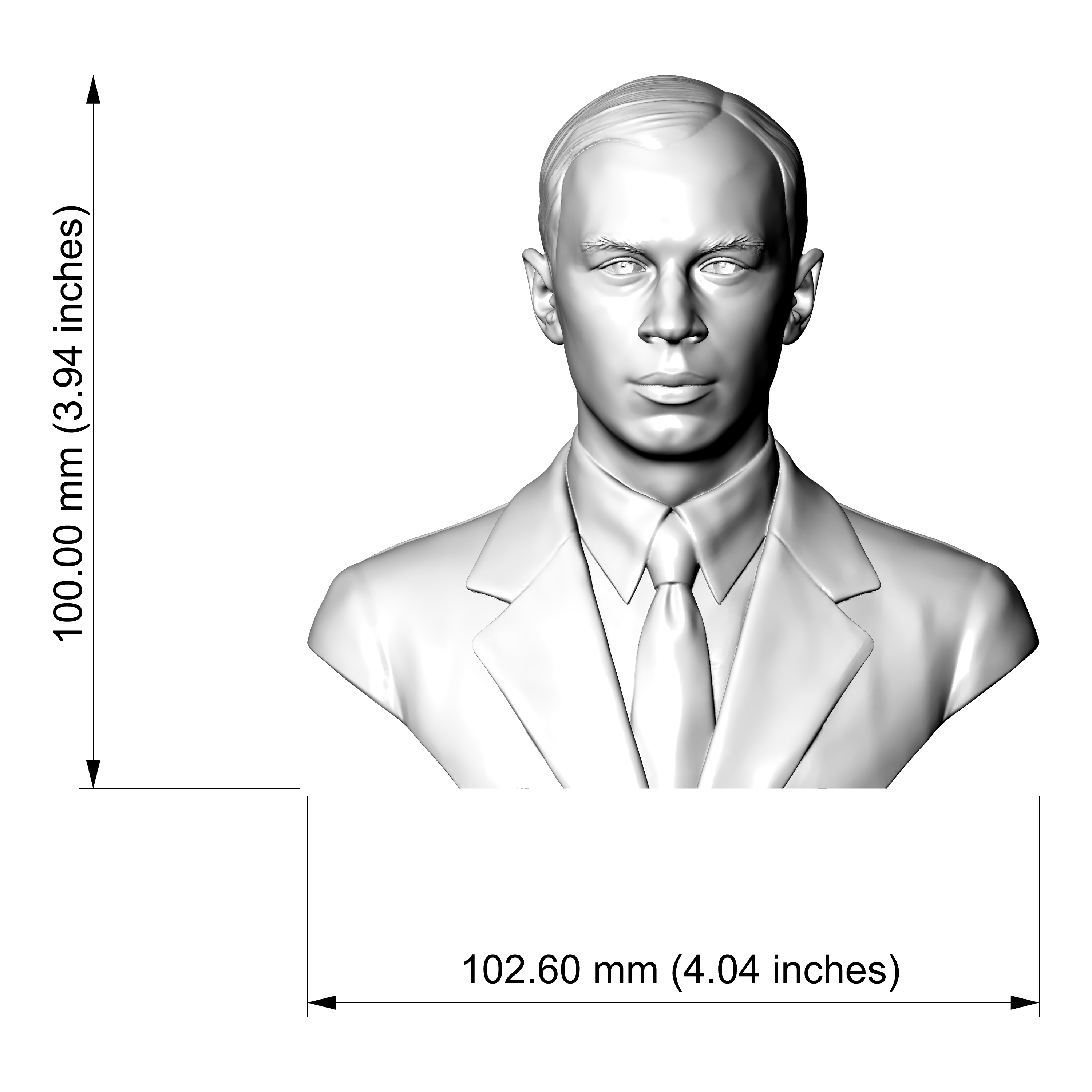 Sergei Prokofiev 3D Printable Bust 3D Model