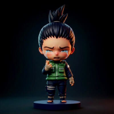 Shikamaru Nara Chibi 3D Printable Figurine 3D Print Model