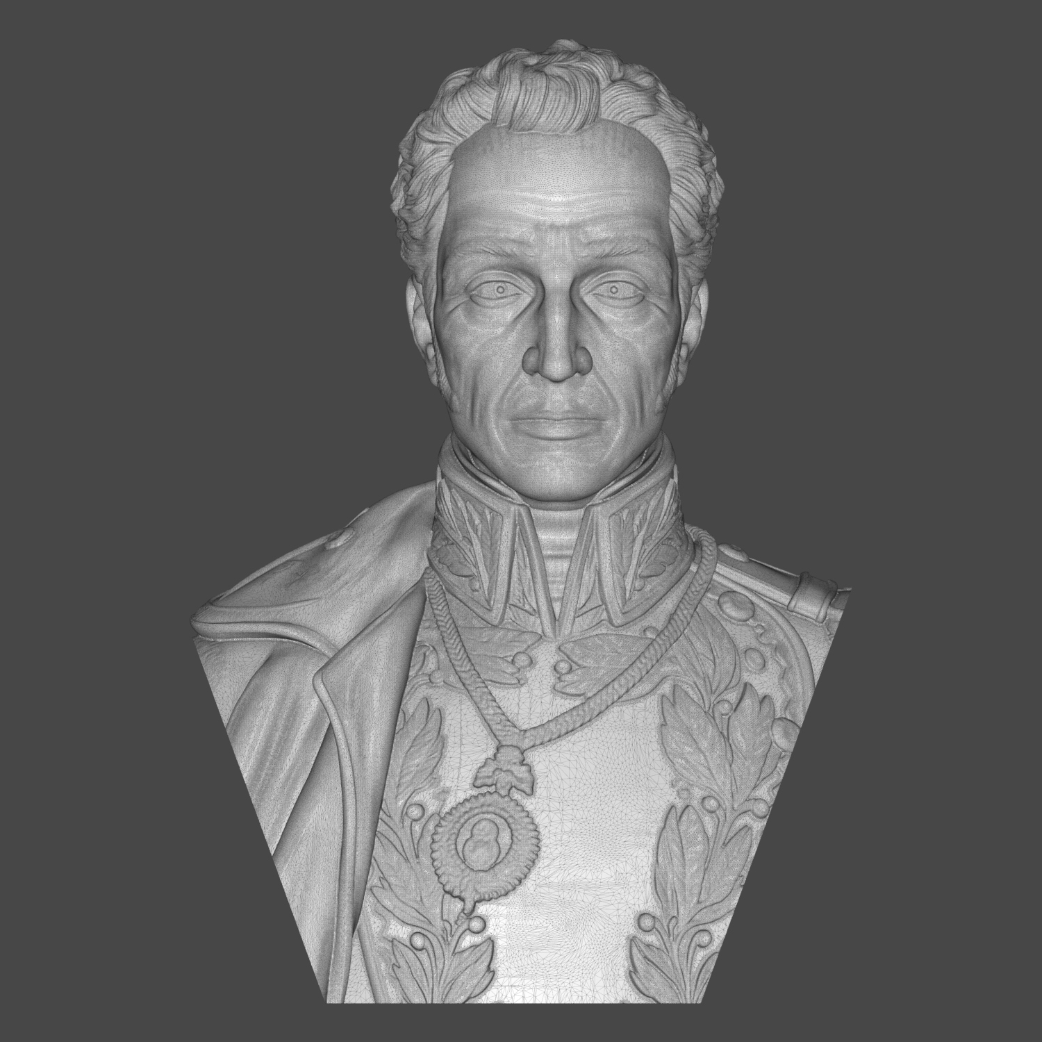 Sim&oacuten Bol&iacutevar 3D Printable Bust 3D Model