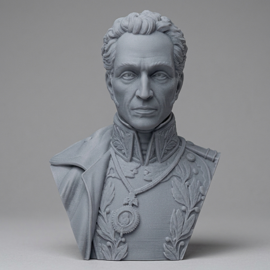 Sim&oacuten Bol&iacutevar 3D Printable Bust 3D Model