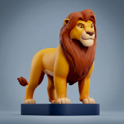 Simba Lion King 3D Printable Figurine