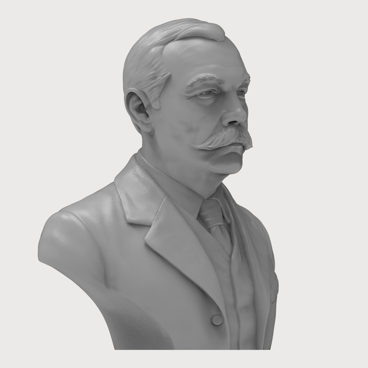 Sir Arthur Conan Doyle 3D Printable Bust 3D Model
