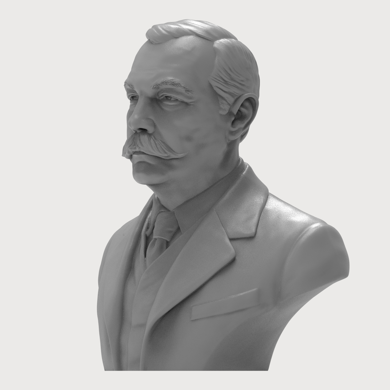 Sir Arthur Conan Doyle 3D Printable Bust 3D Model