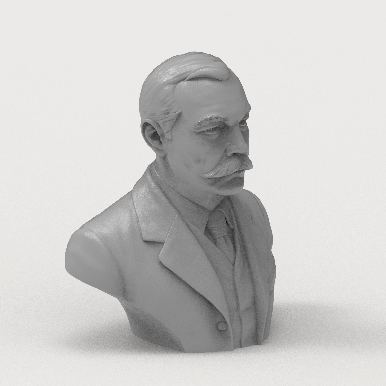 Sir Arthur Conan Doyle 3D Printable Bust 3D Model