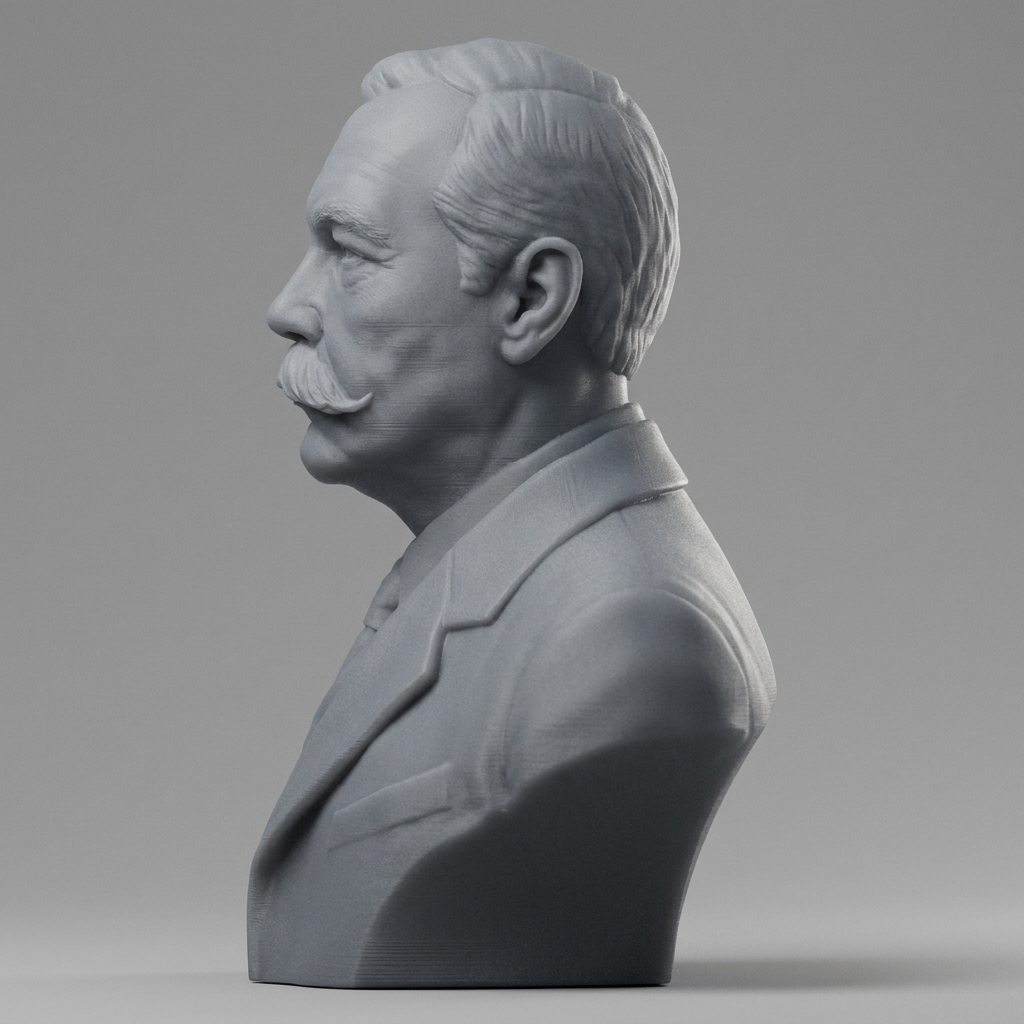 Sir Arthur Conan Doyle 3D Printable Bust 3D Model
