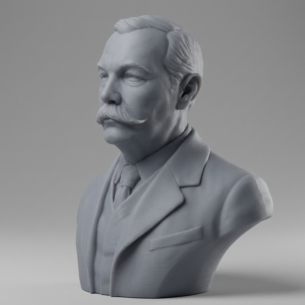 Sir Arthur Conan Doyle 3D Printable Bust 3D Model