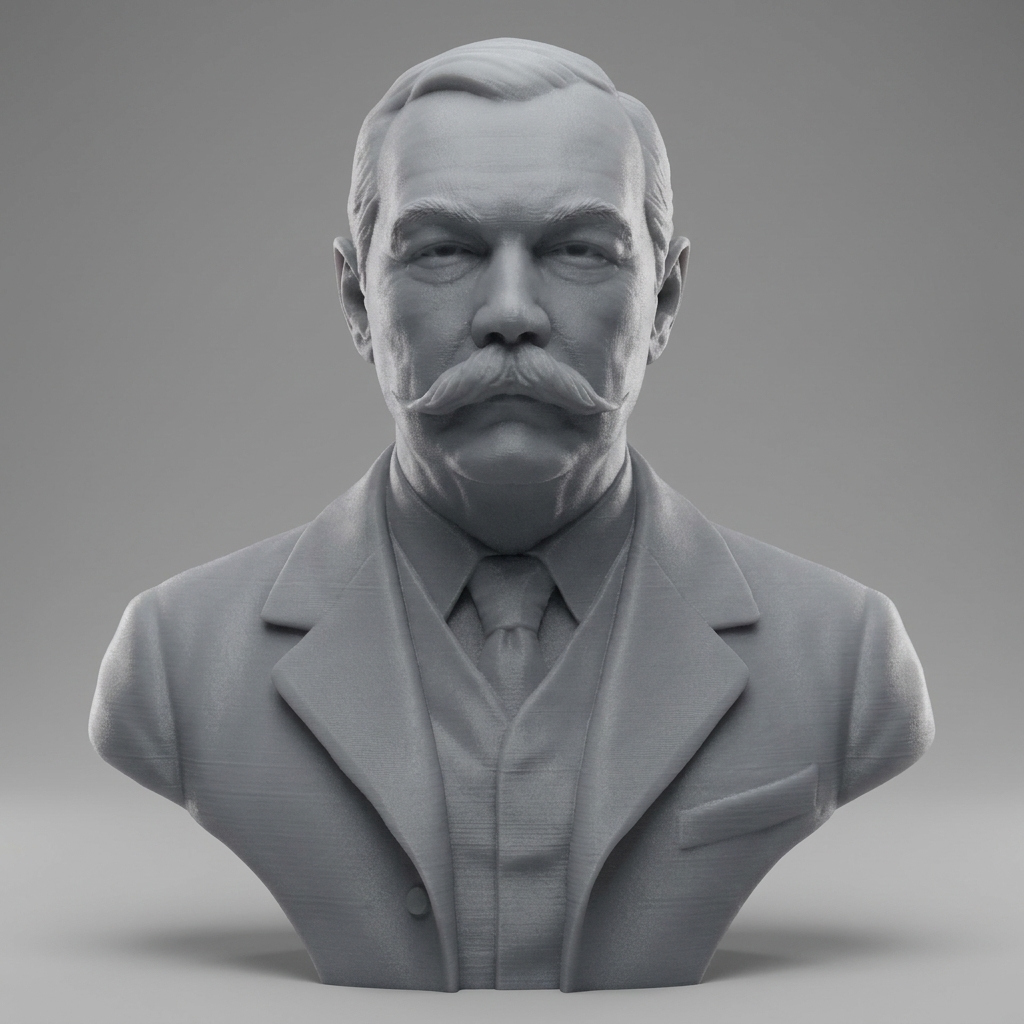 Sir Arthur Conan Doyle 3D Printable Bust 3D Model