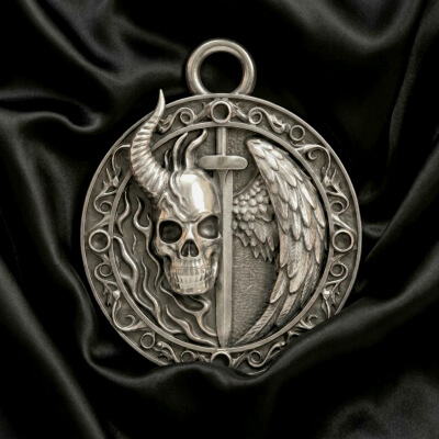 Skull "Heaven & Hell Duality Medallion"