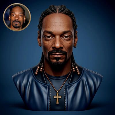 Snoop Dogg 3D Printable Bust