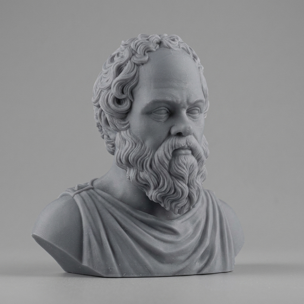 Socrates Greek Philosopher Bust 3D Model