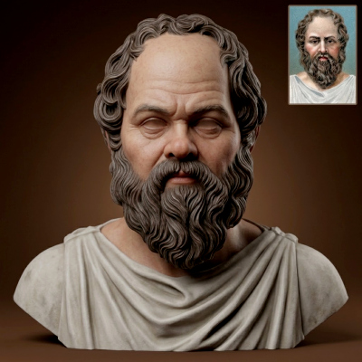 Socrates Greek Philosopher Bust