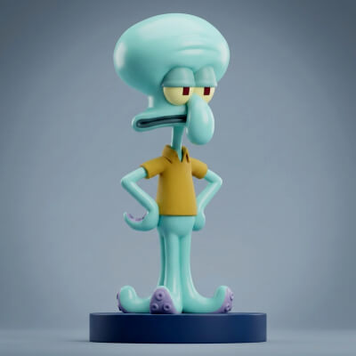Squidward 3D Printable Figurine