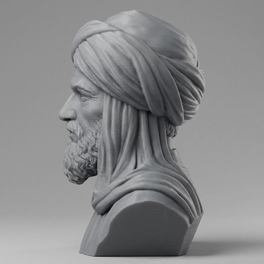 Averroes Ibn Rushd Philosopher 3D Printable Bust 3D Model