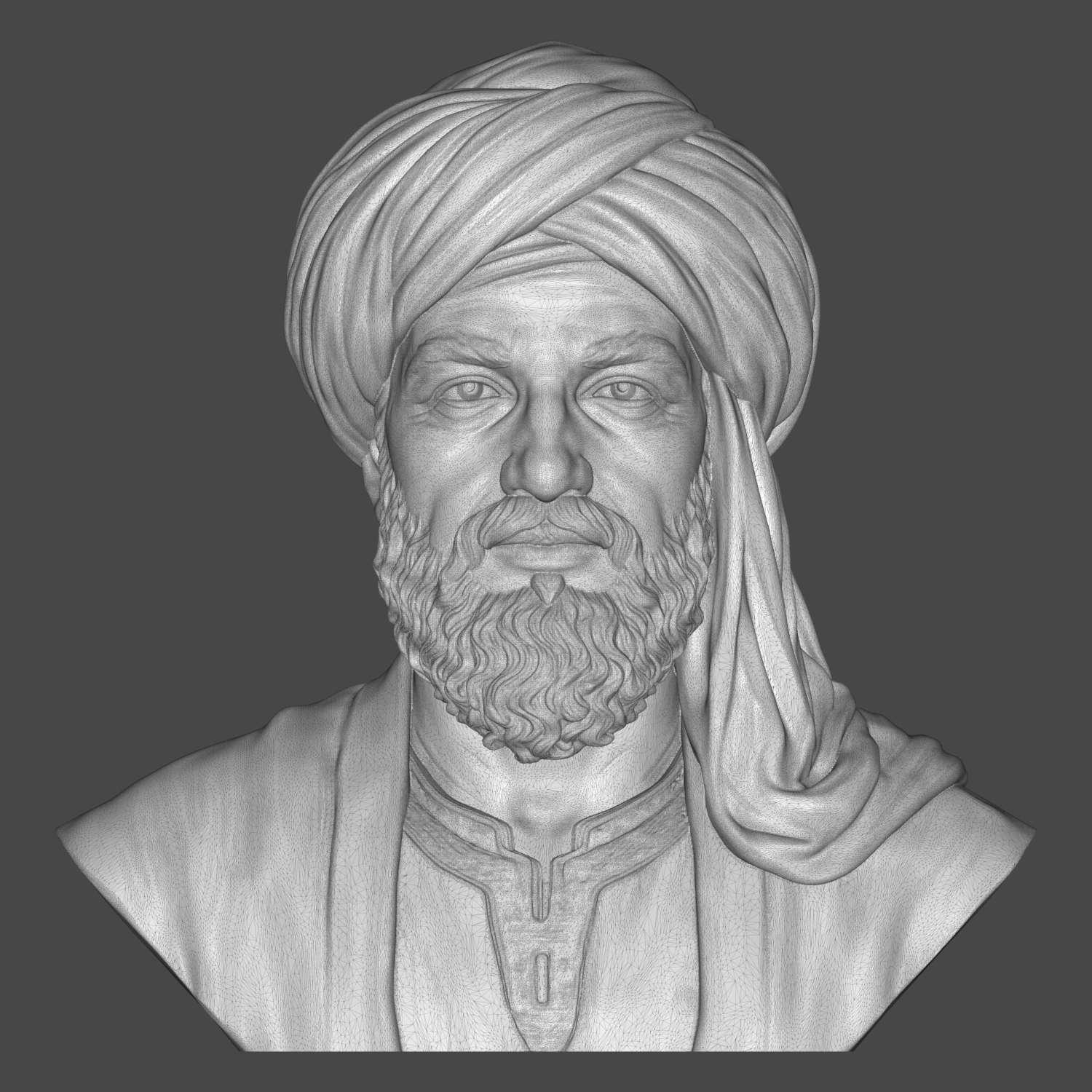 Averroes Ibn Rushd Philosopher 3D Printable Bust 3D Model