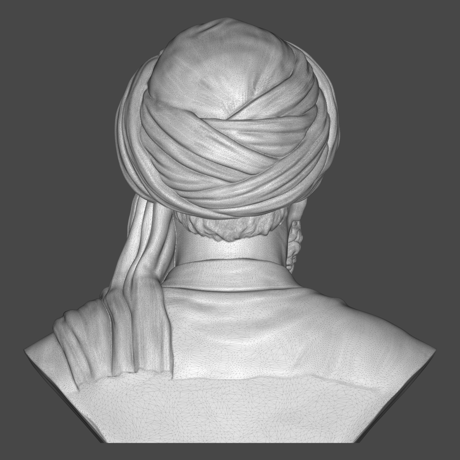 Averroes Ibn Rushd Philosopher 3D Printable Bust 3D Model