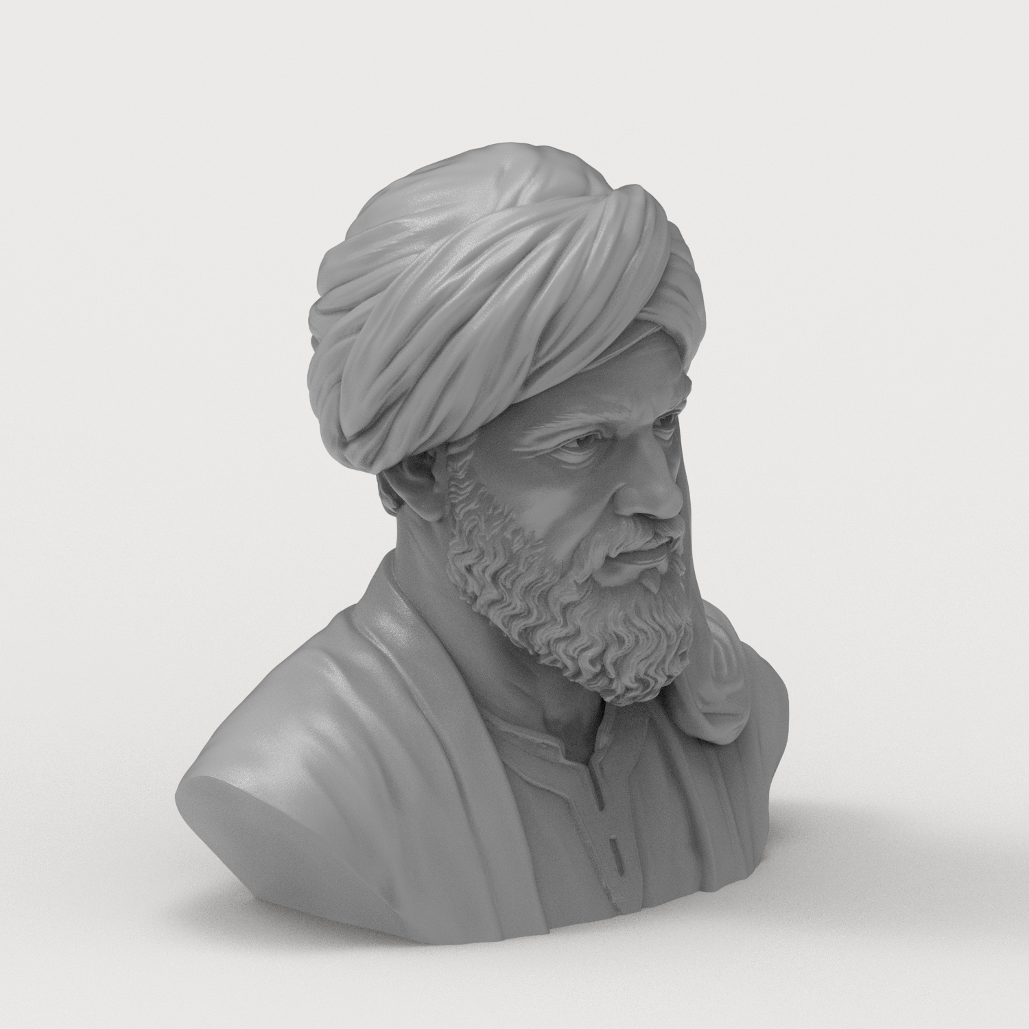Averroes Ibn Rushd Philosopher 3D Printable Bust 3D Model
