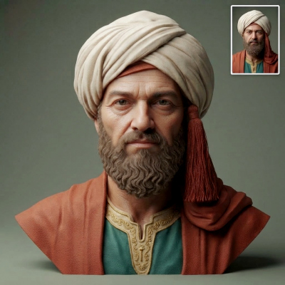 Averroes Ibn Rushd Philosopher 3D Printable Bust