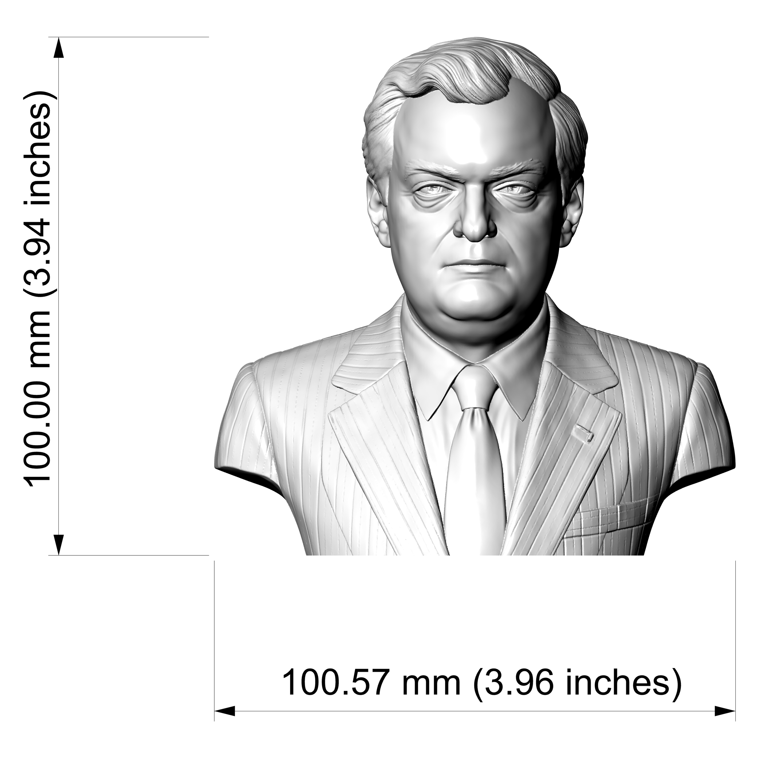 Stanley Kubrick Bust 3D Printable 3D Model