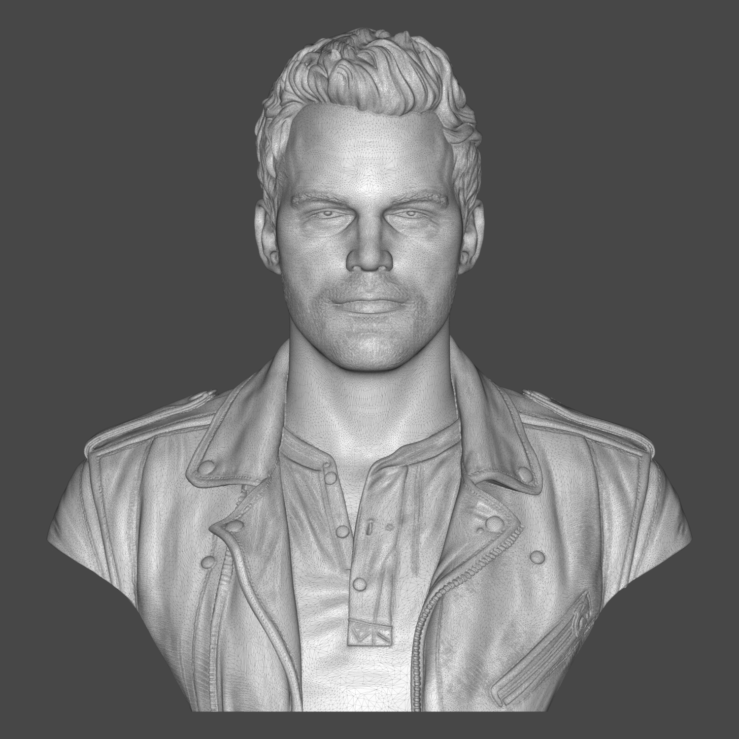 Star-Lord Peter Quill Chris Pratt 3D Printable Bust 3D Model