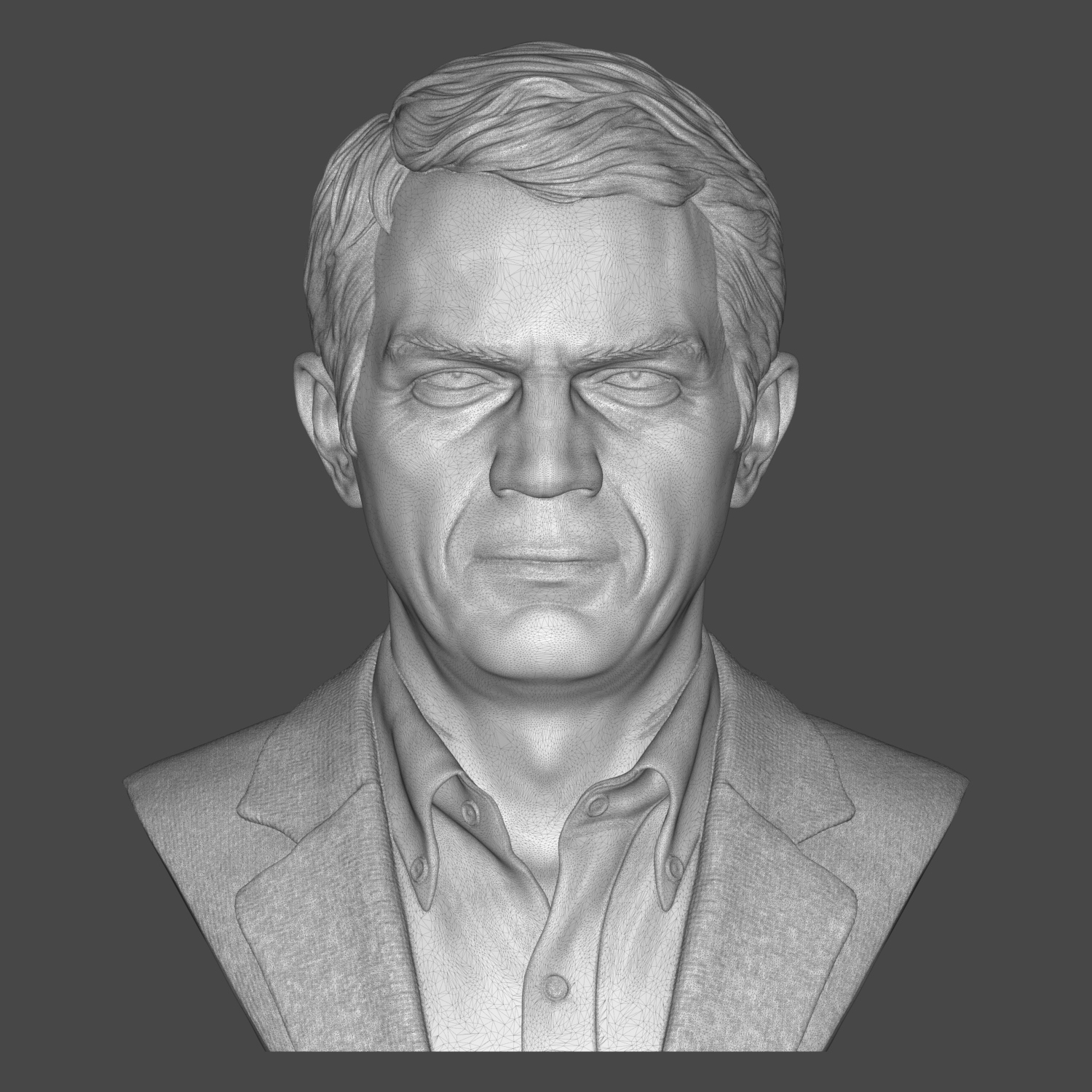 Steve McQueen 3D Printable Bust 3D Model