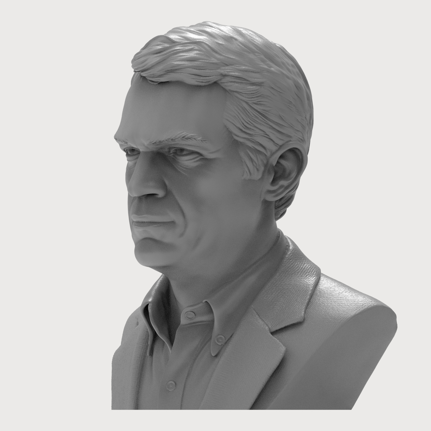 Steve McQueen 3D Printable Bust 3D Model