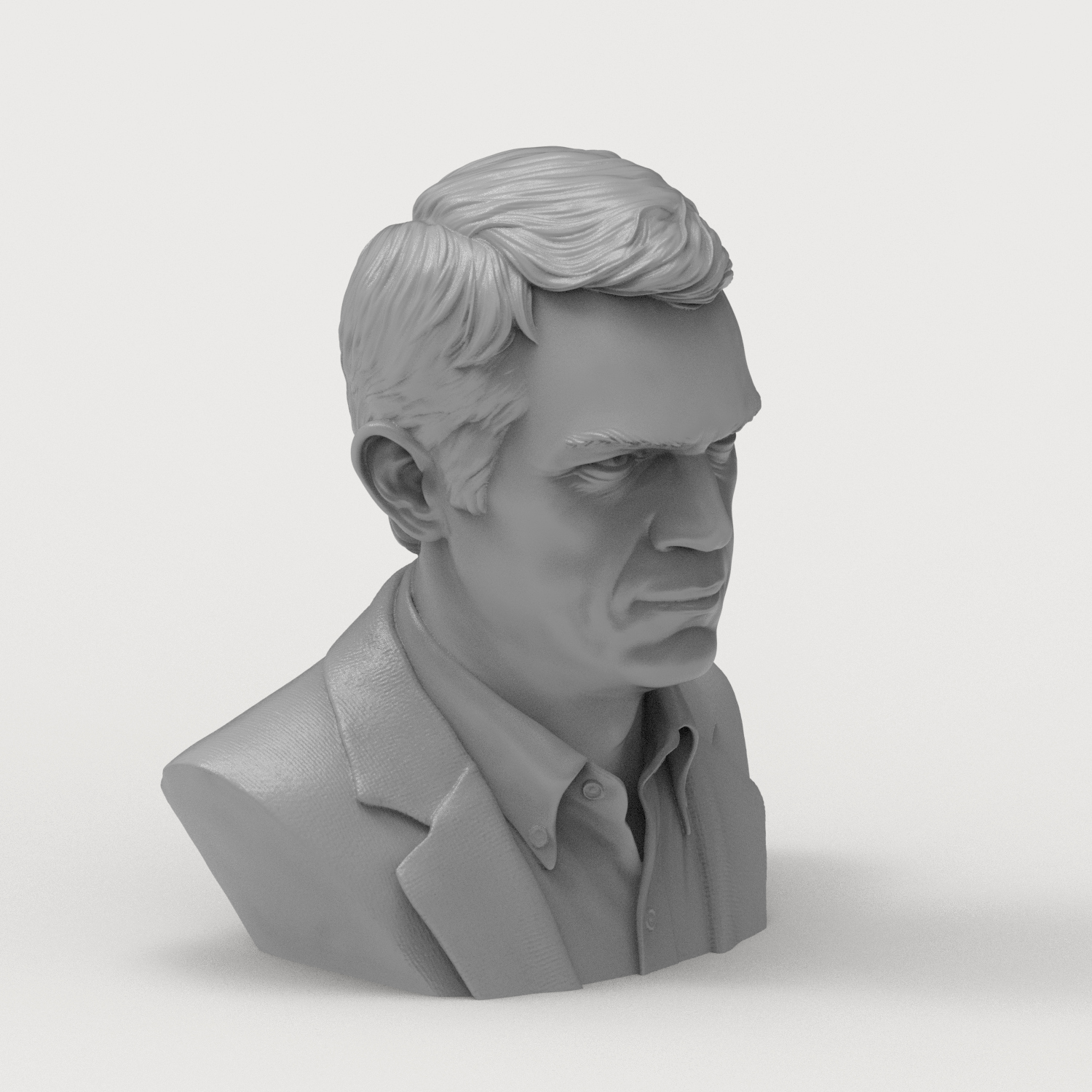 Steve McQueen 3D Printable Bust 3D Model