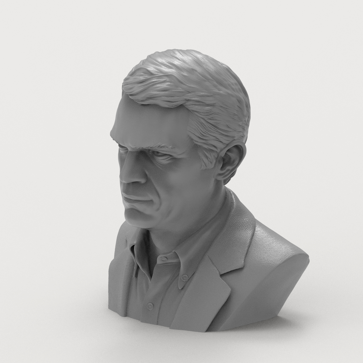 Steve McQueen 3D Printable Bust 3D Model