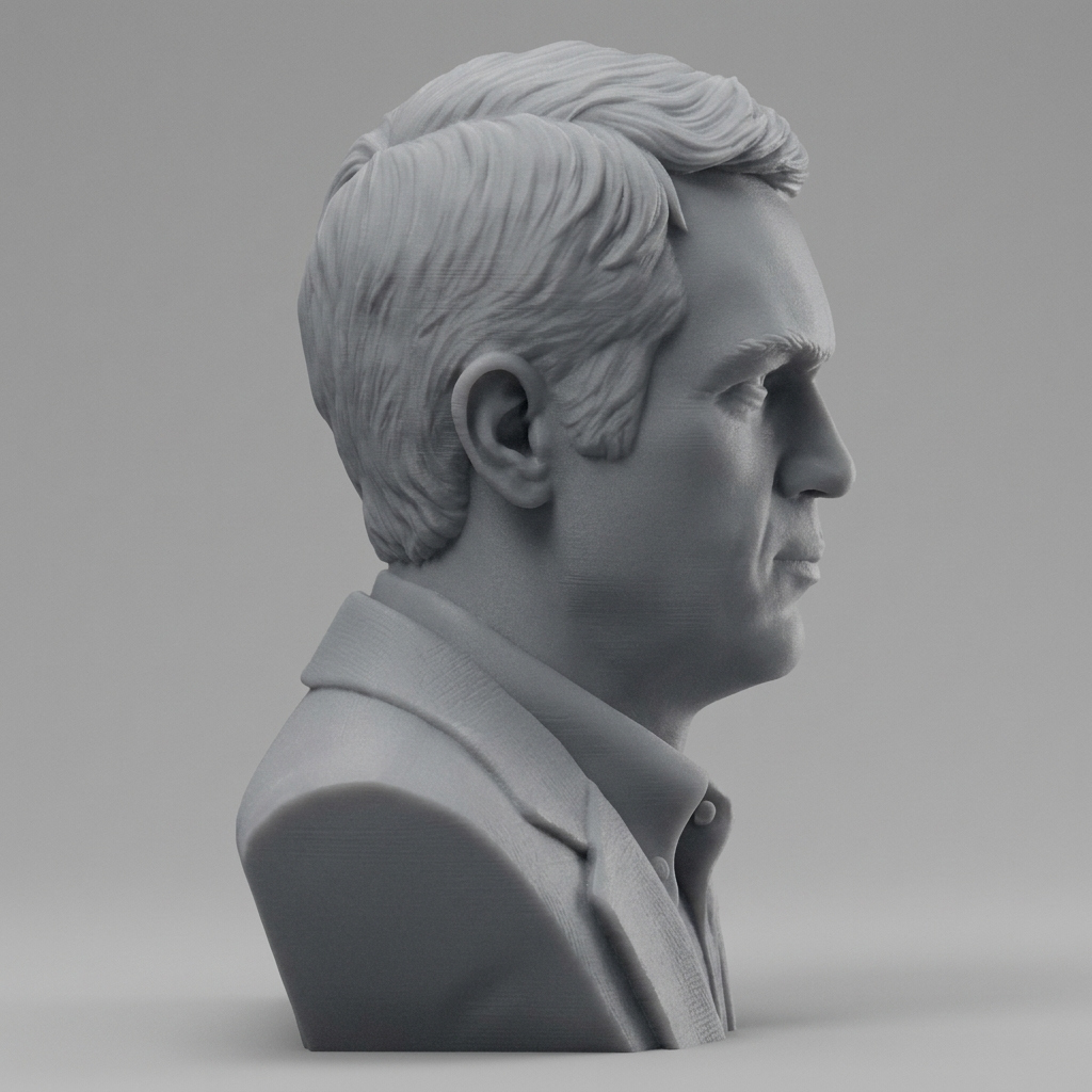 Steve McQueen 3D Printable Bust 3D Model