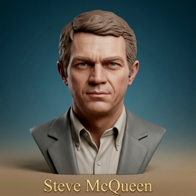Steve McQueen 3D Printable Bust