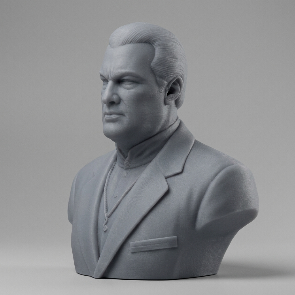 Steven Seagal Portrait Bust 3D Printable 3D Model
