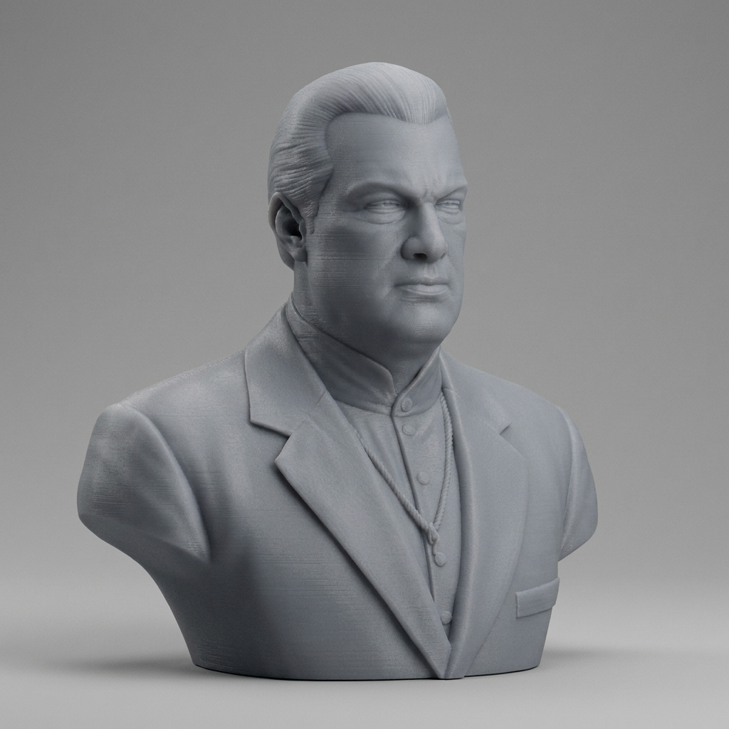 Steven Seagal Portrait Bust 3D Printable 3D Model