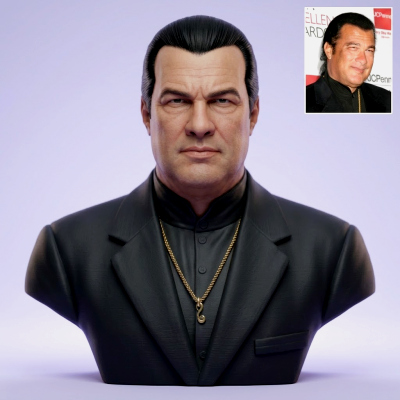 Steven Seagal Portrait Bust 3D Printable