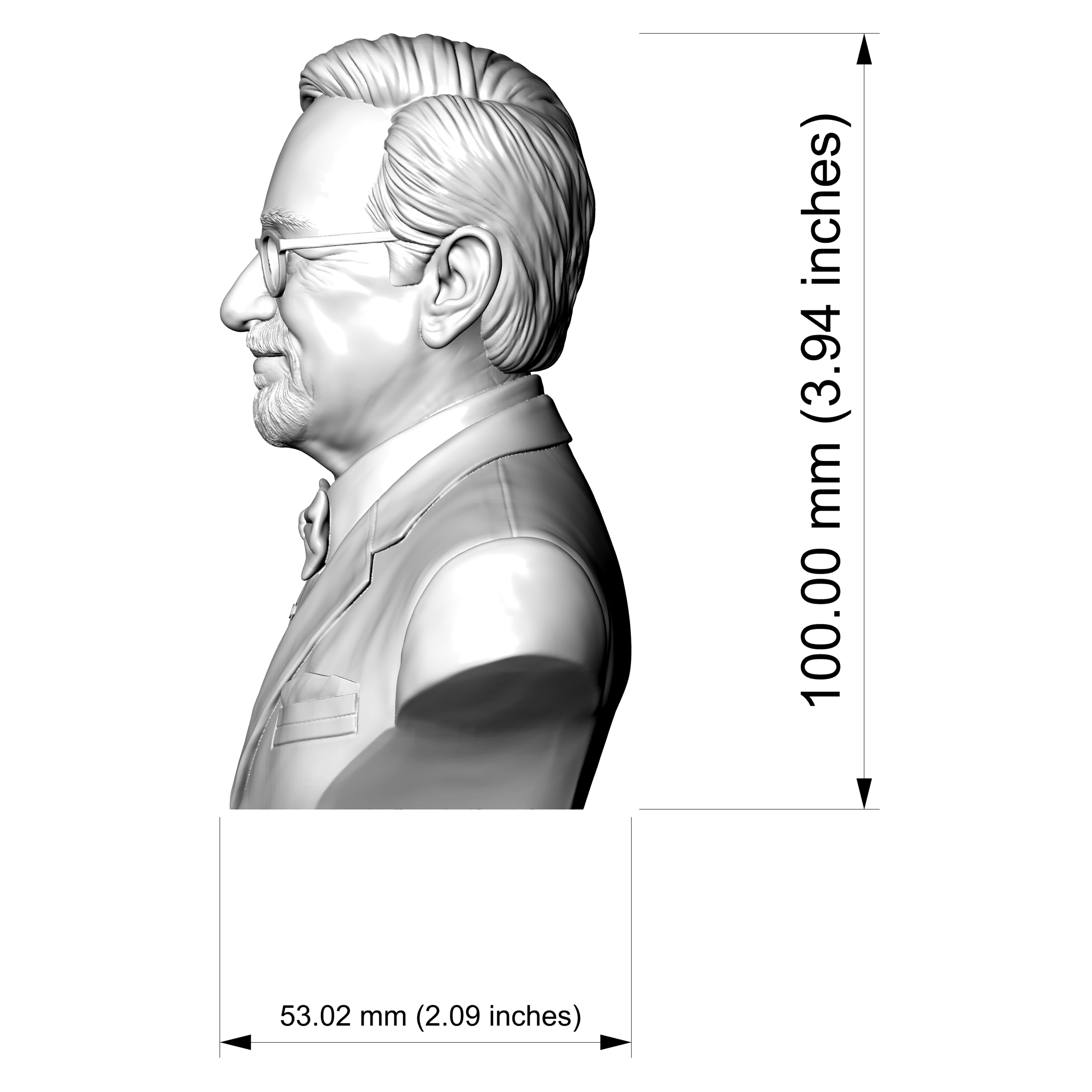 Steven Spielberg Bust 3D Printable 3D Model