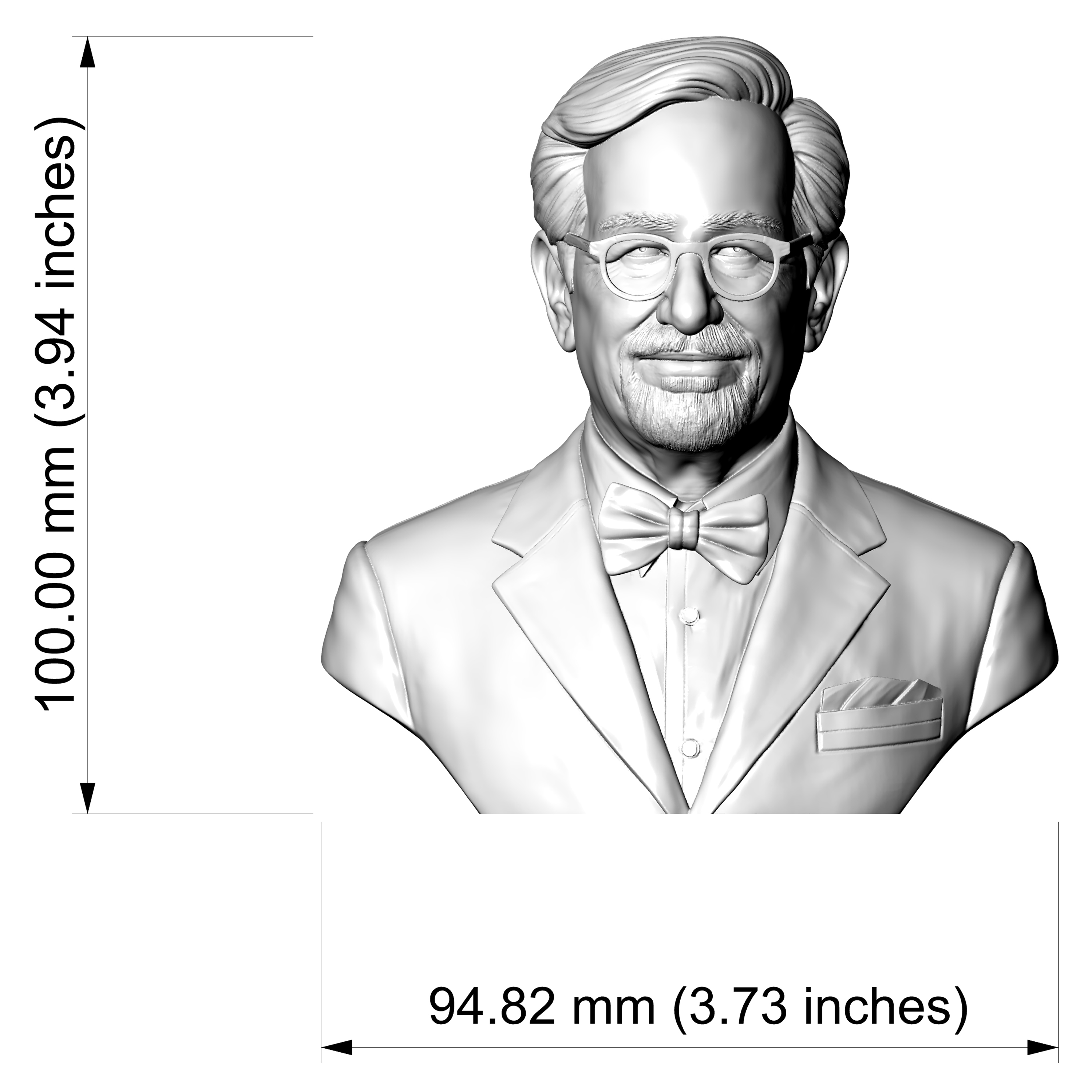 Steven Spielberg Bust 3D Printable 3D Model