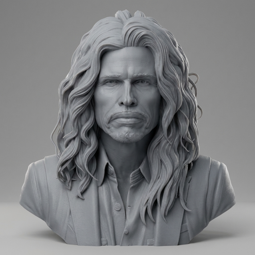 Steven Tyler 3D Printable Bust 3D Model