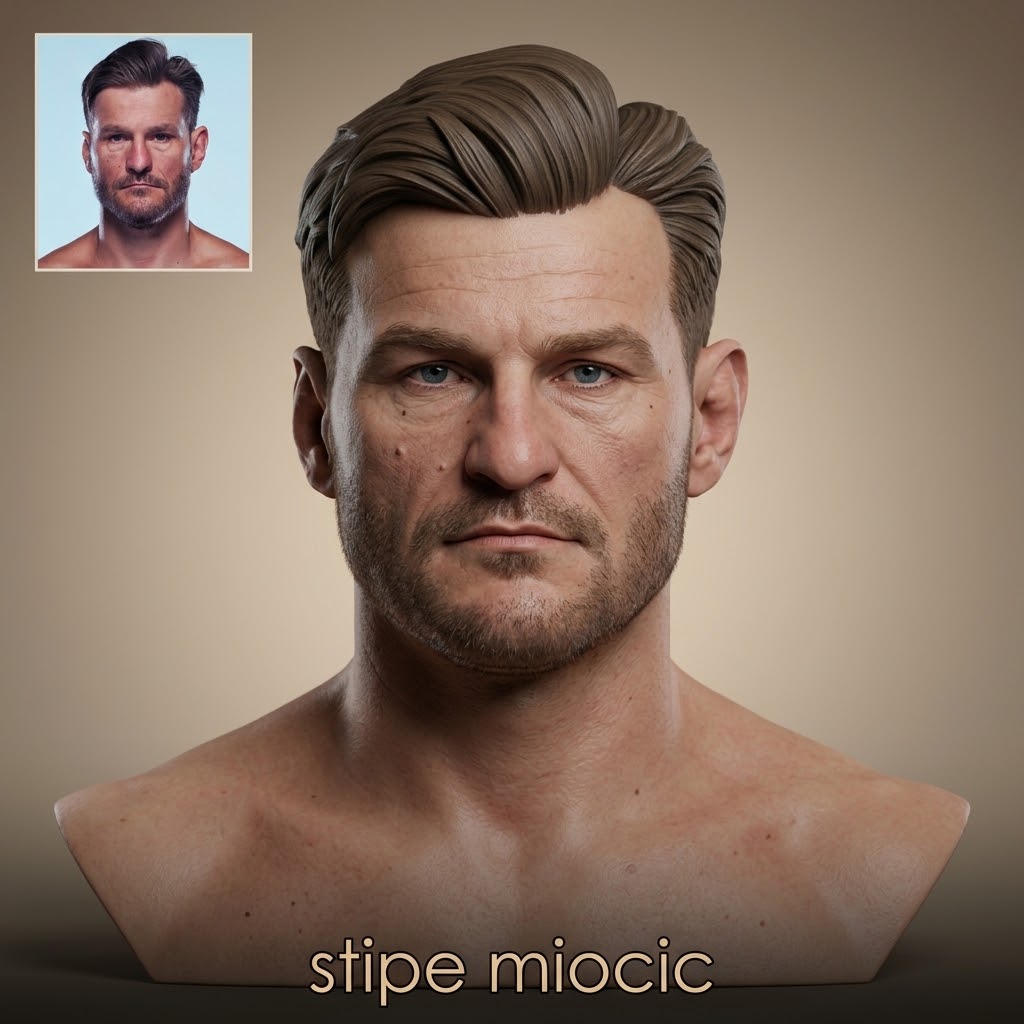 Stipe Miocic 3D Printable Bust 3D Model