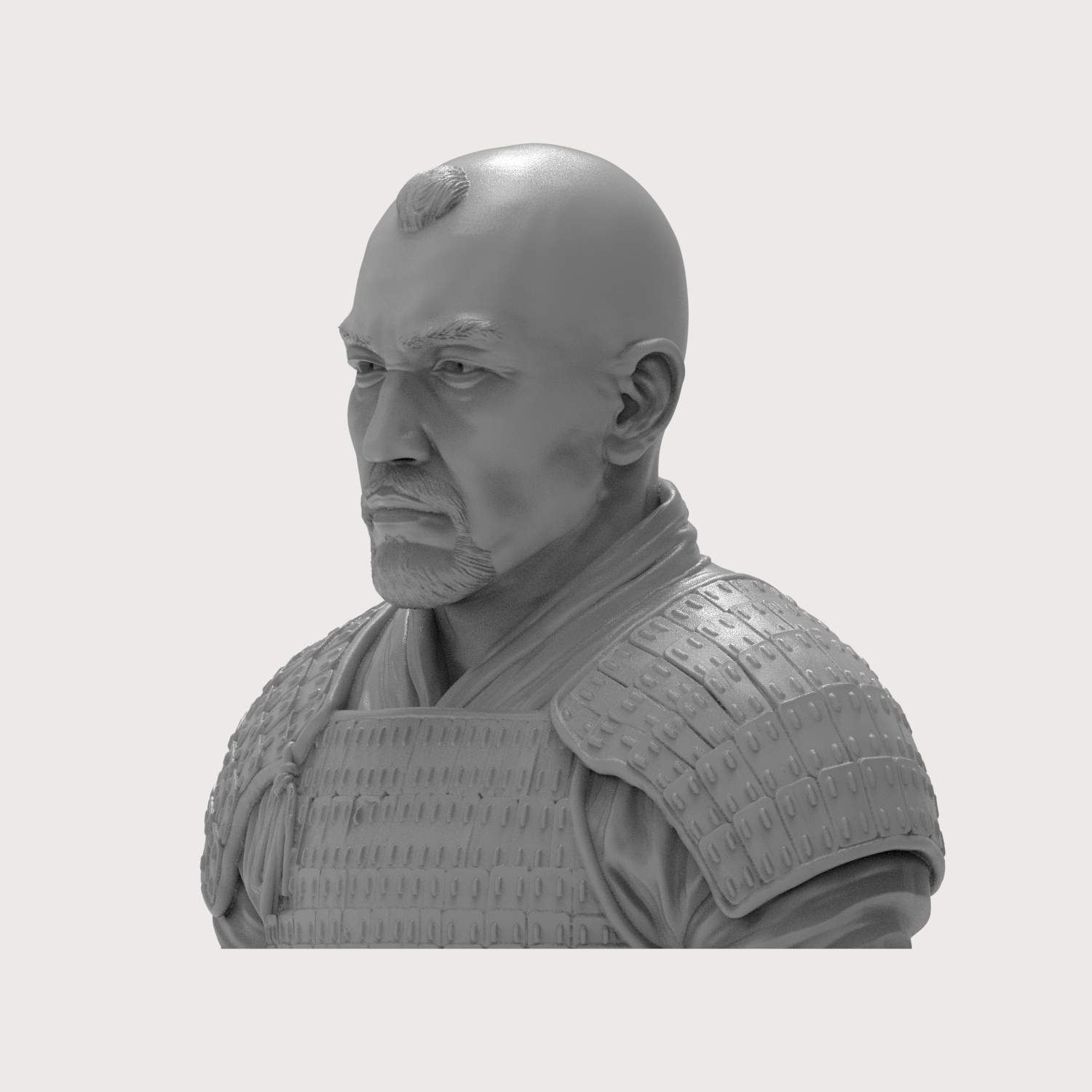 Subutai Mongol 3D Printable Bust 3D Model