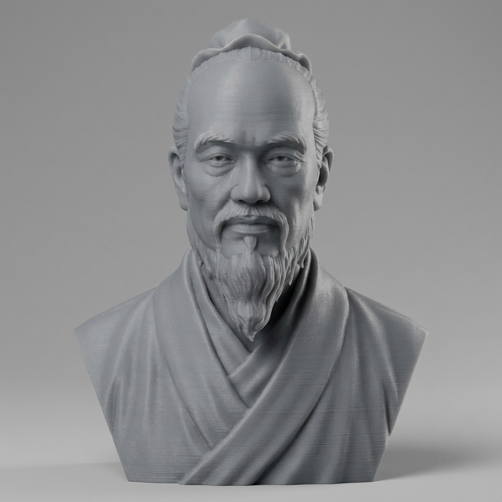Sun Tzu 3D Printable Bust 3D Model