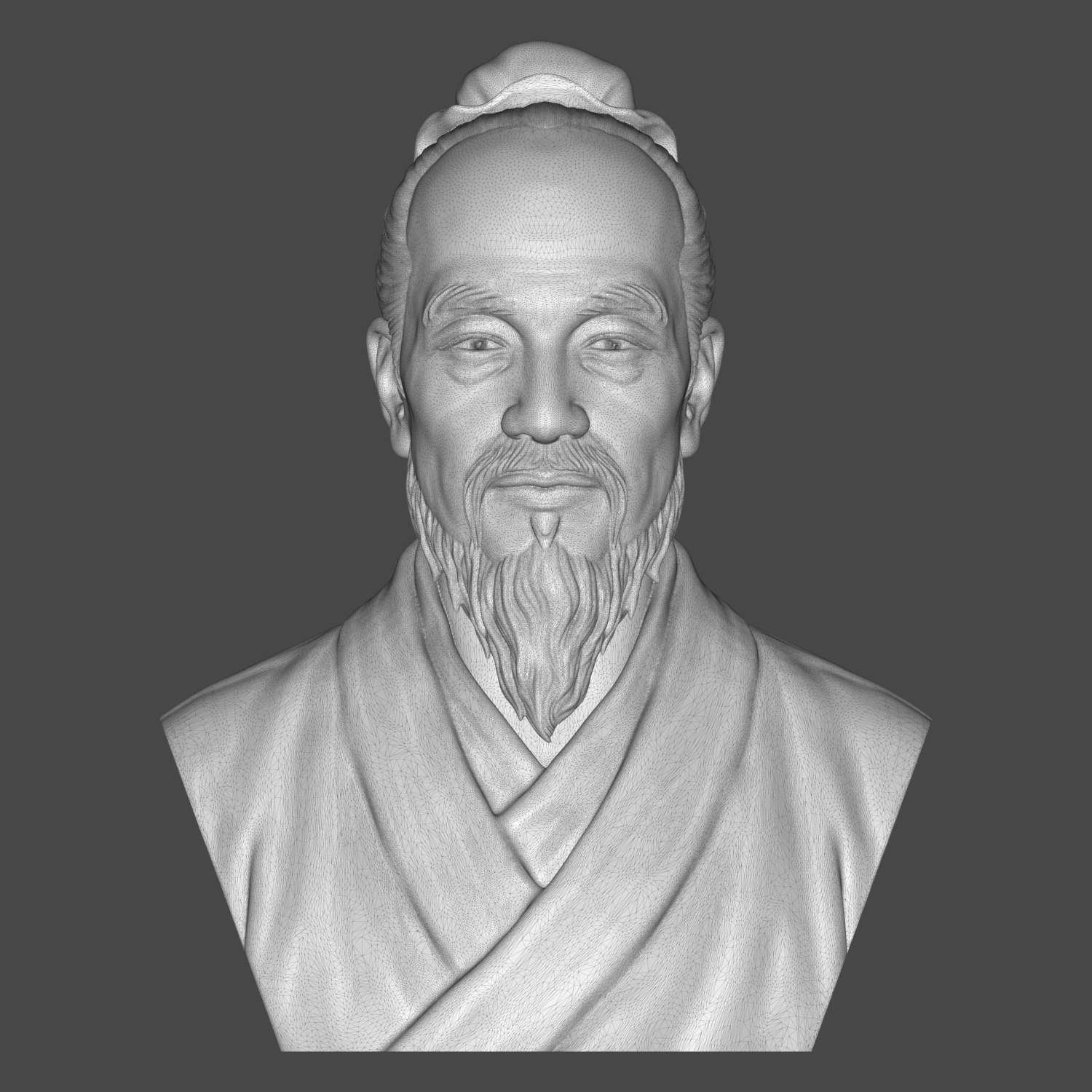 Sun Tzu 3D Printable Bust 3D Model